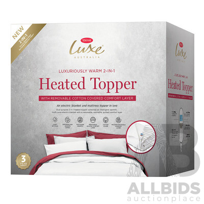 TONTINE Luxe Luxuriously Warm 2-in-1 King Size Heated Topper