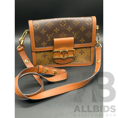 Mini Dauphine Monogram Reverse Canvas Crossbody Bag Branded LOUISE VUITTON