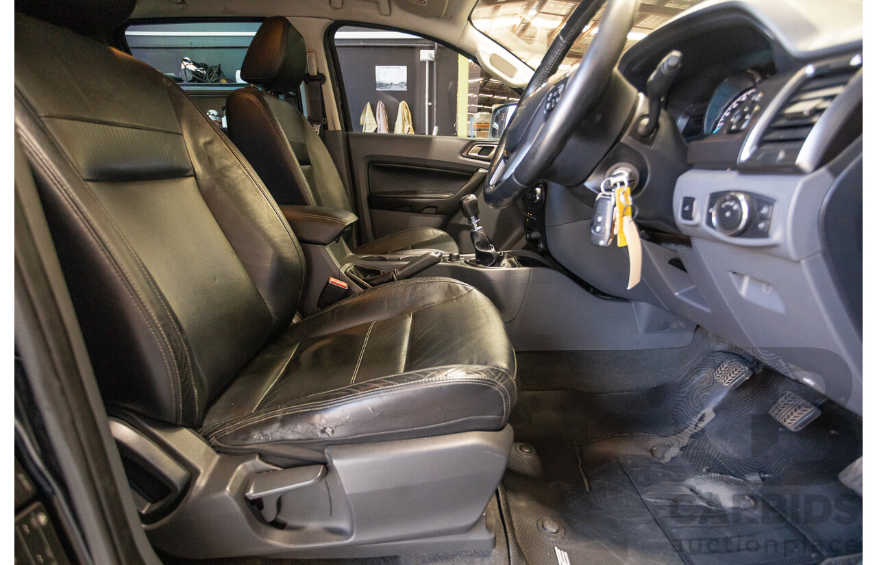 04/2017 Ford Ranger XLT 3.2 (4x4) PX MKII MY17 UPDATE Dual Cab Utility Shadow Black Turbo Diesel 3.2L