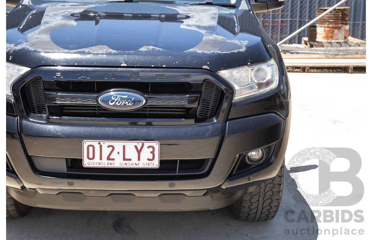 04/2017 Ford Ranger XLT 3.2 (4x4) PX MKII MY17 UPDATE Dual Cab Utility Shadow Black Turbo Diesel 3.2L