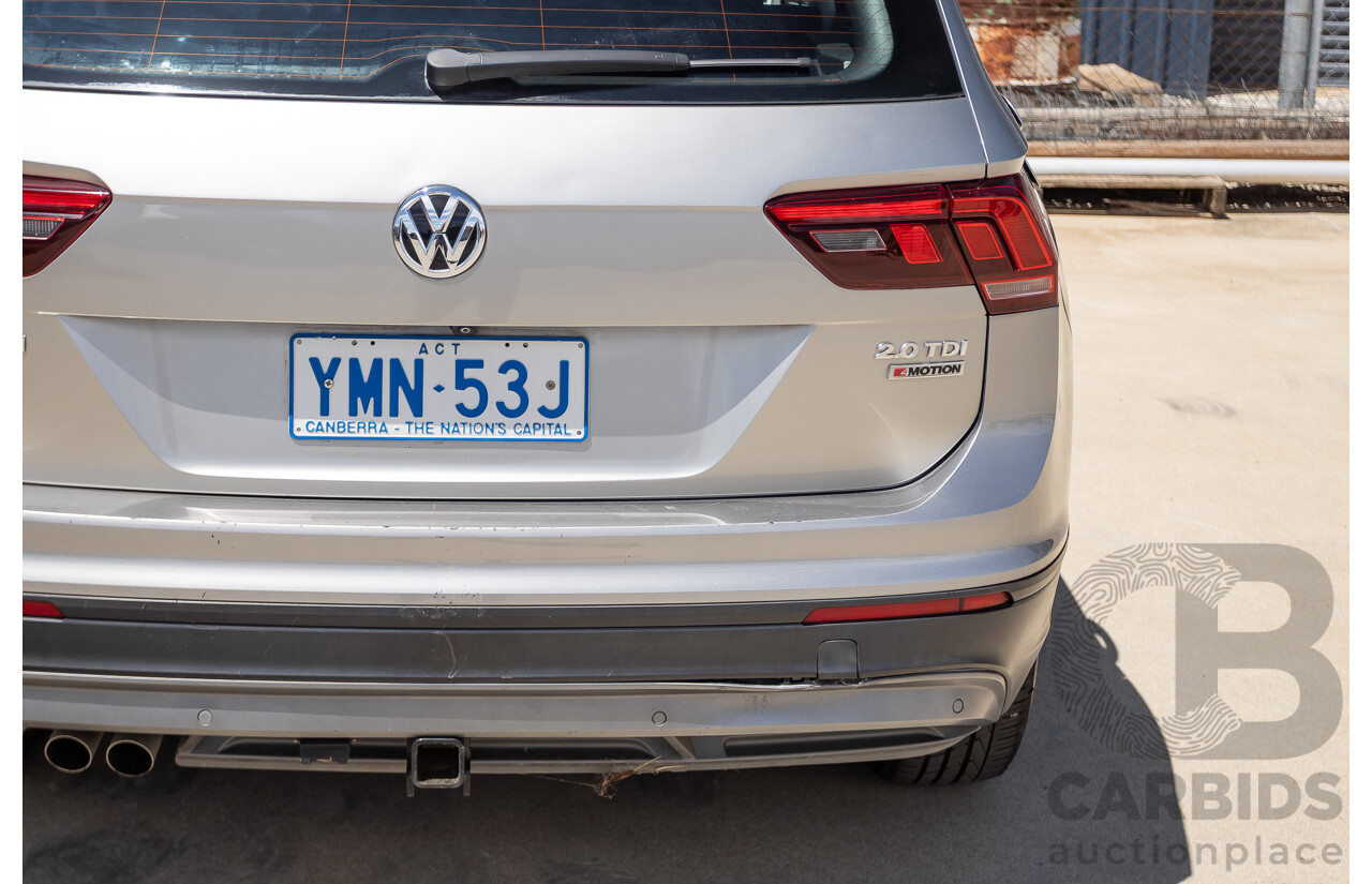 01/2017 Volkswagen Tiguan 110 TDI Comfortline (AWD) 5NA 4D Wagon Tungsten Silver Metallic Turbo Diesel 2.0L