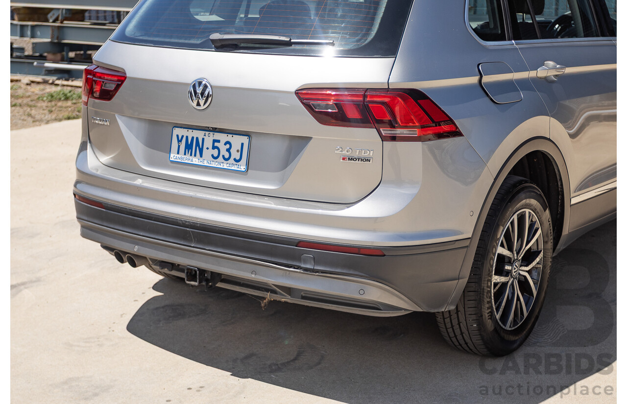 01/2017 Volkswagen Tiguan 110 TDI Comfortline (AWD) 5NA 4D Wagon Tungsten Silver Metallic Turbo Diesel 2.0L