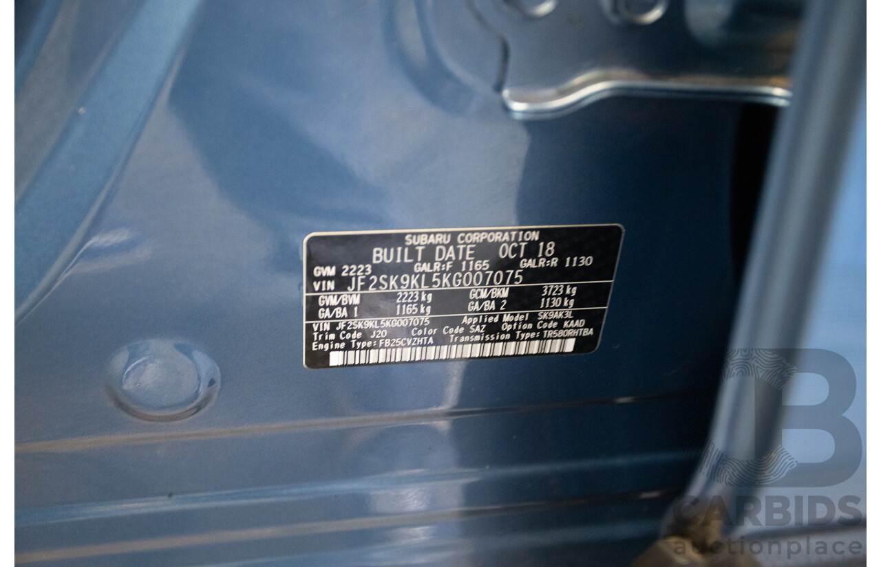 11/2018 Subaru Forester 2.5i (AWD) MY19 4D Wagon Blue 2.5L