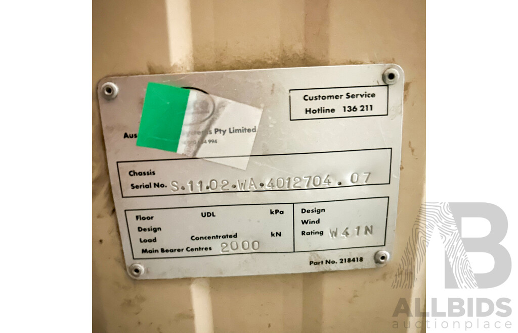 Quantity of 5 Bay's of AUSCO Modular Portable Site Shed's