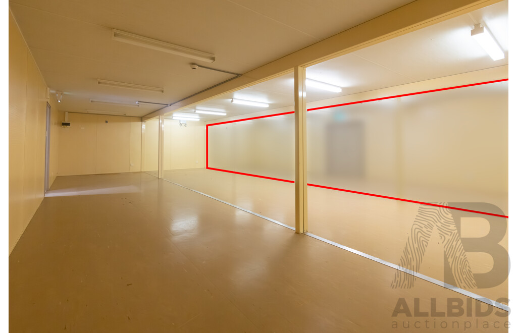 Quantity of 5 Bay's of AUSCO Modular Portable Site Shed's