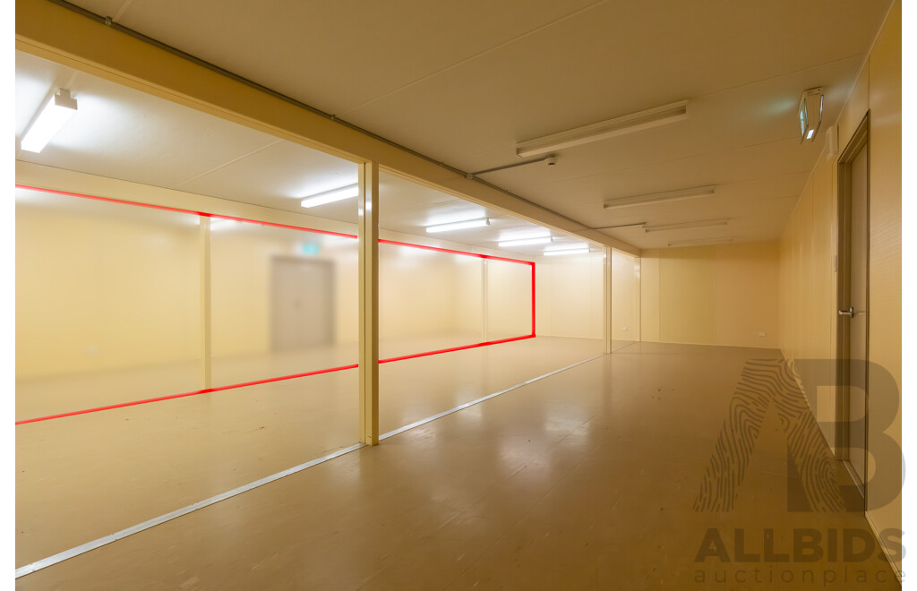 Quantity of 5 Bay's of AUSCO Modular Portable Site Shed's