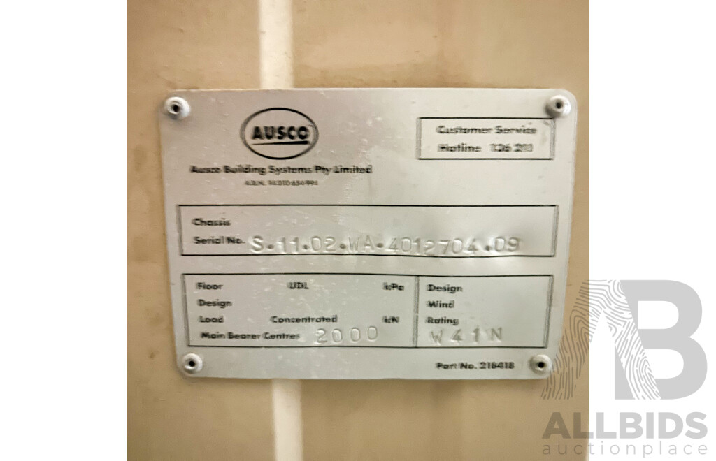 Quantity of 5 Bay's of AUSCO Modular Portable Site Shed's