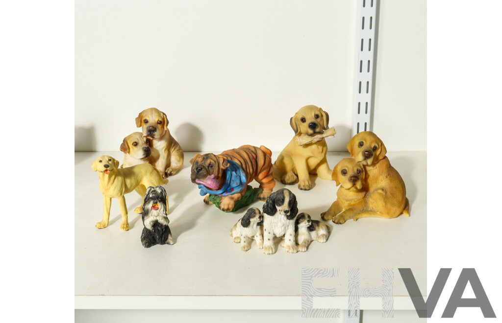 Collection of Plastic/Resin Dogs