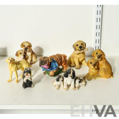 Collection of Plastic/Resin Dogs