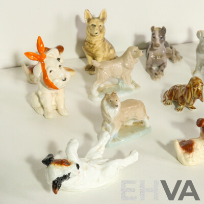 Collection of Small Porcelain Dogs
