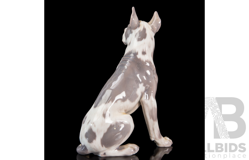 Glazed Seated Great Dane by Dahl Jensen, Denmark