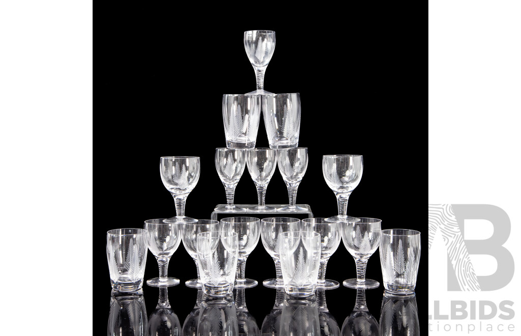 Large Collection of Vintage Stewart Crystal Glasswear