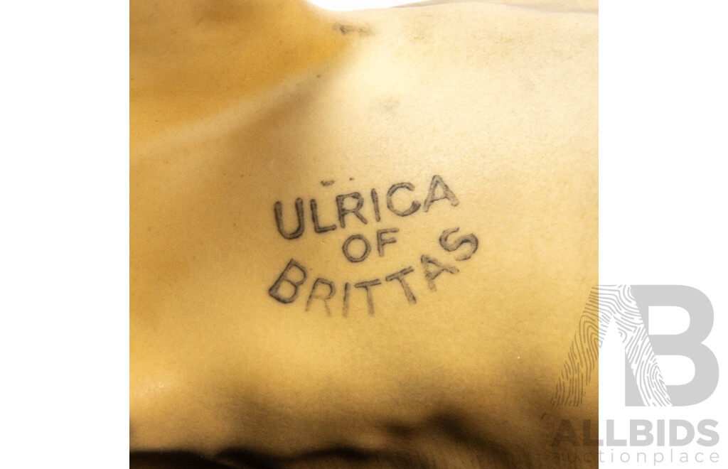 Pair of Glazed Ceramic German Shepards by Royal Doulton and Ulrica of England