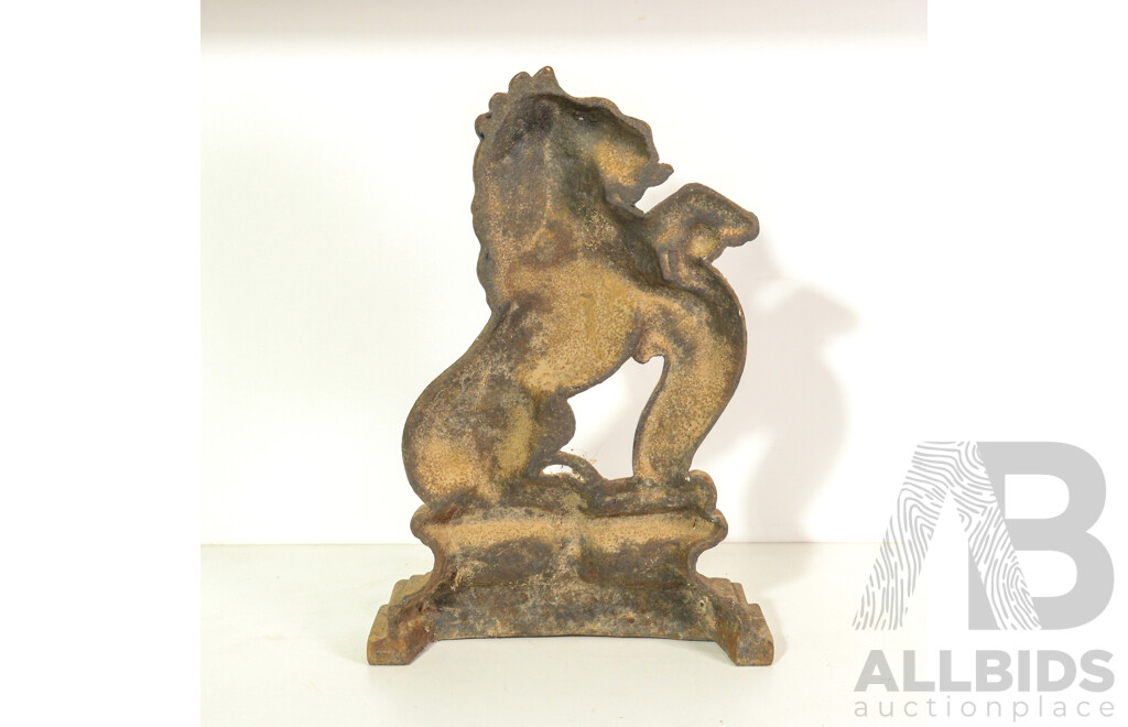 Cast Iron Lion Doorstop