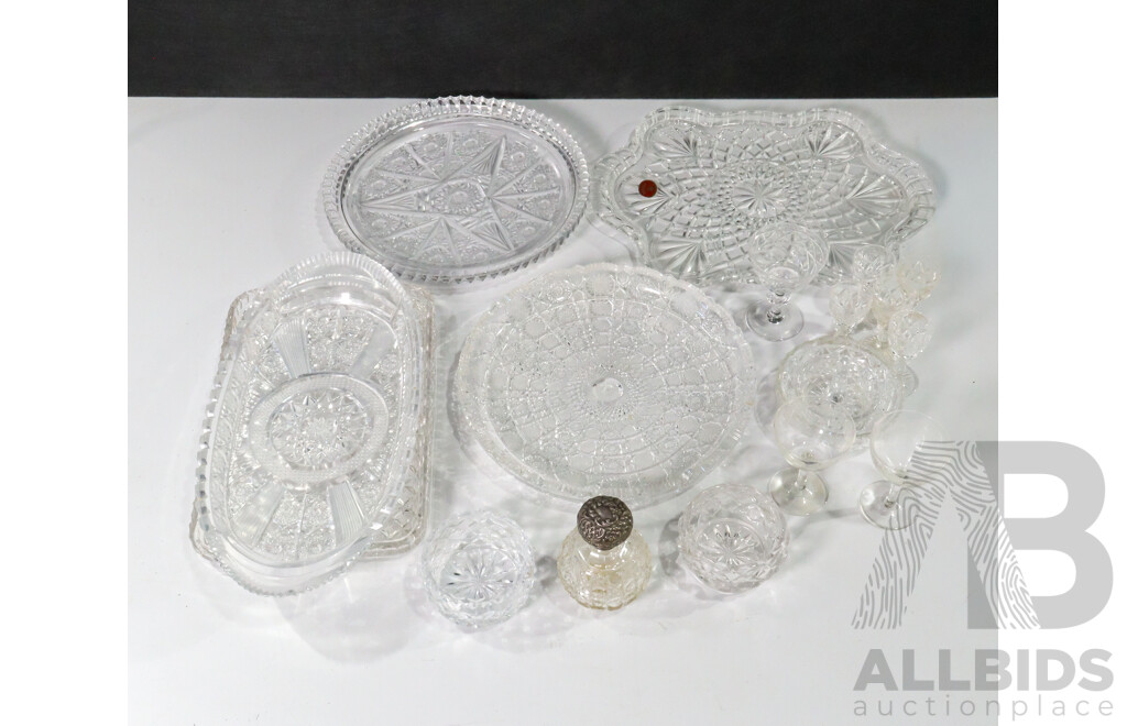 Collection of Crystal and Glassware Including Bowls, Glasses, Plates and More