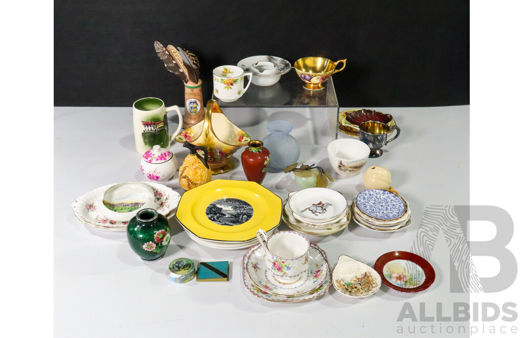 Assorted Collection of Dining Ware Including Bowls, Mugs, Plates, and More From Various Makers, Including Royal Doulton, Royal Albert, Superior Quality, and Others
