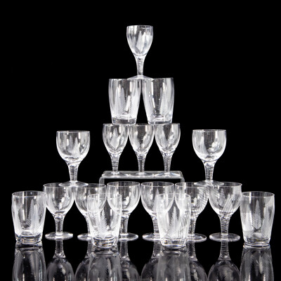 Large Collection of Vintage Stewart Crystal Glasswear