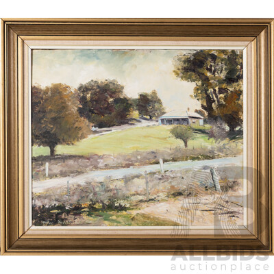 Heather Black(?) (20th Century), Barry Woods Cottage - Laggan, Wonderful Original Vintage Oil on Canvas Board, 50 x 58 cm (frame)