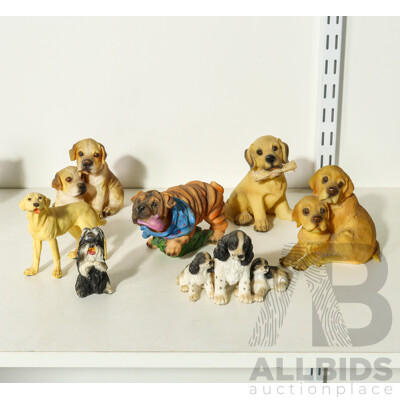Collection of Plastic/Resin Dogs