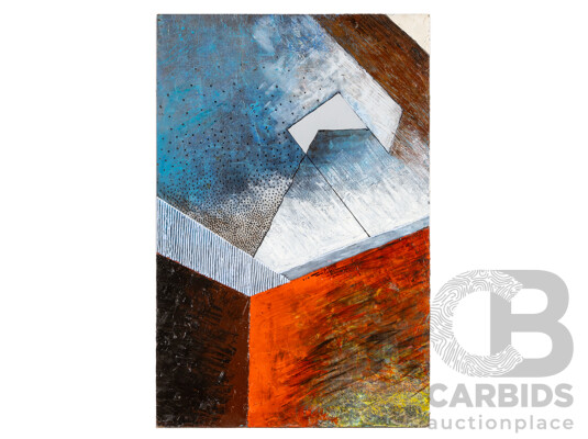 Nikki Butlin (20th Century, Australian), Abstract Equilibrium I & II, Mixed Media on Board, 75H x 50W cm (2)
