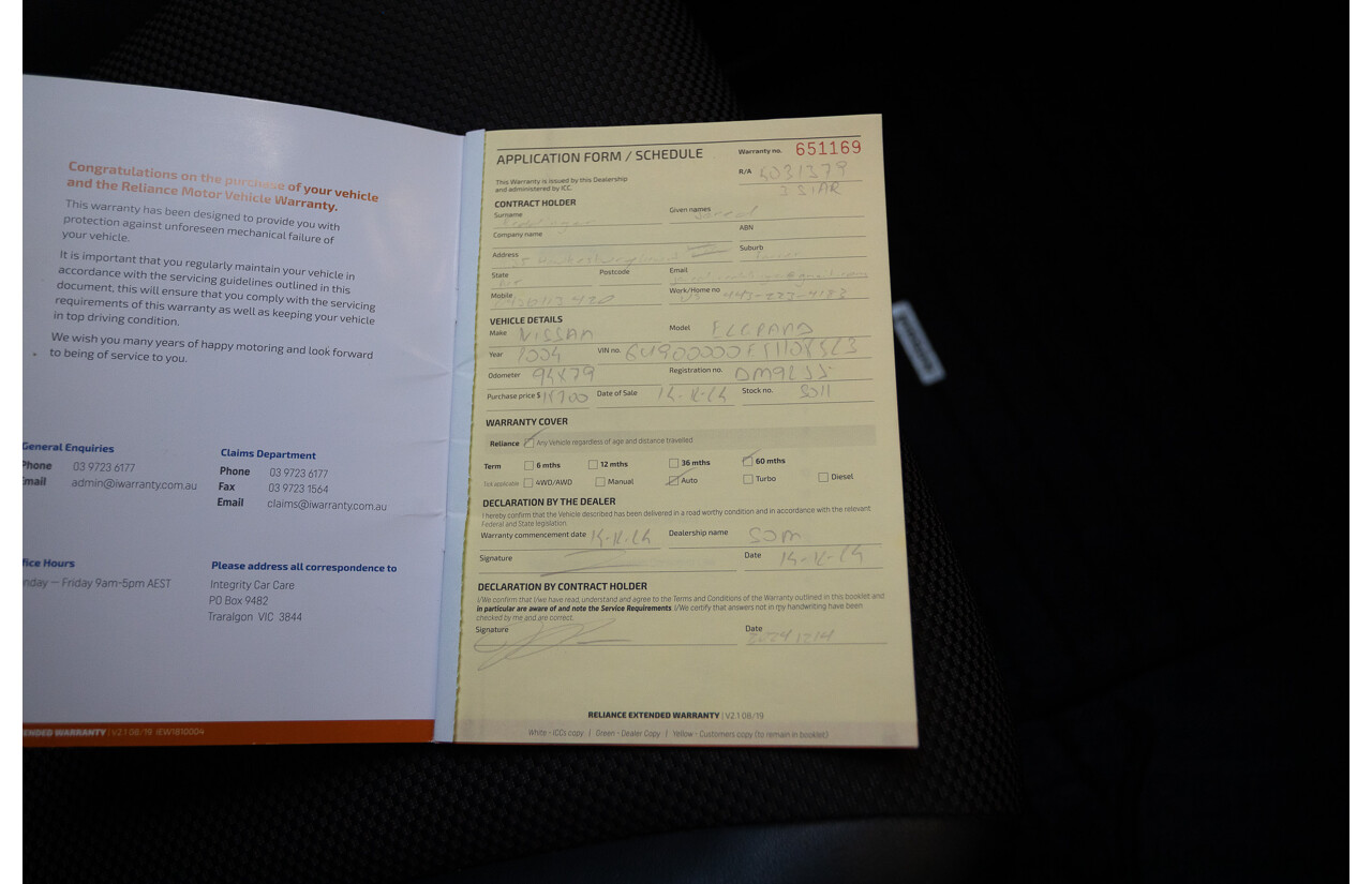 11/2004 Nissan Elgrand E51 Highway Star 4D Wagon Grey 3.5L - 4/2022 Import