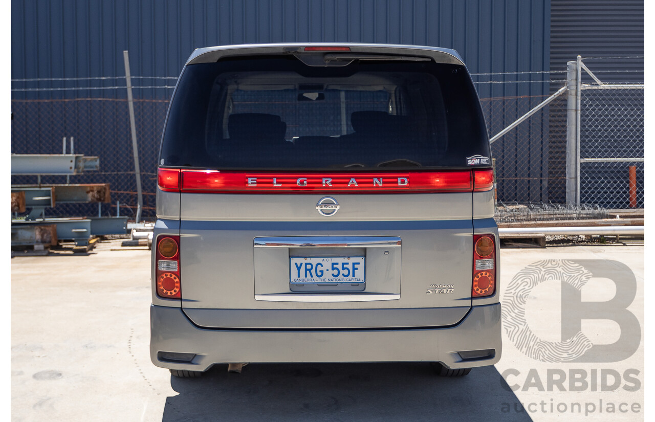 11/2004 Nissan Elgrand E51 Highway Star 4D Wagon Grey 3.5L - 4/2022 Import