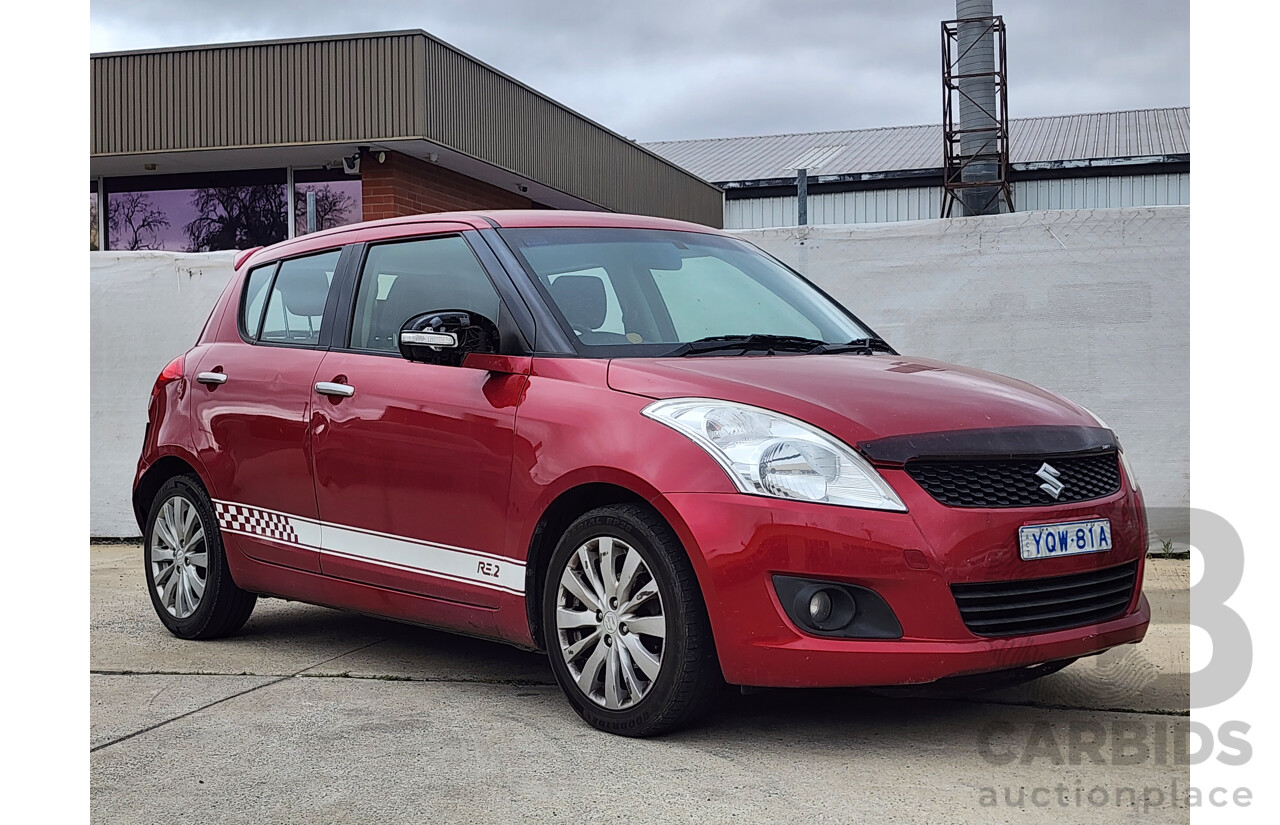 12/2012 Suzuki Swift GL FZ 5d Hatchback Red 1.4L