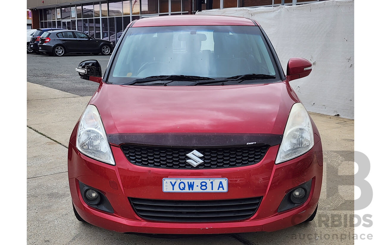 12/2012 Suzuki Swift GL FZ 5d Hatchback Red 1.4L