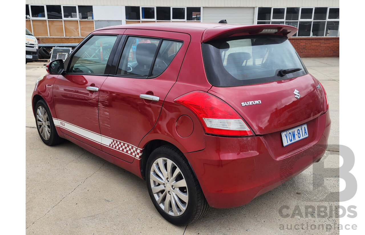 12/2012 Suzuki Swift GL FZ 5d Hatchback Red 1.4L
