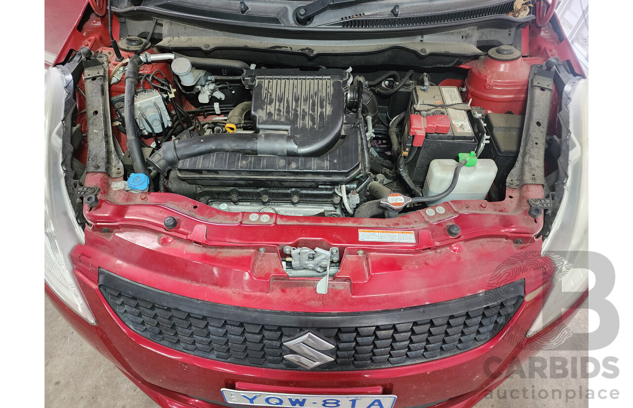 12/2012 Suzuki Swift GL FZ 5d Hatchback Red 1.4L
