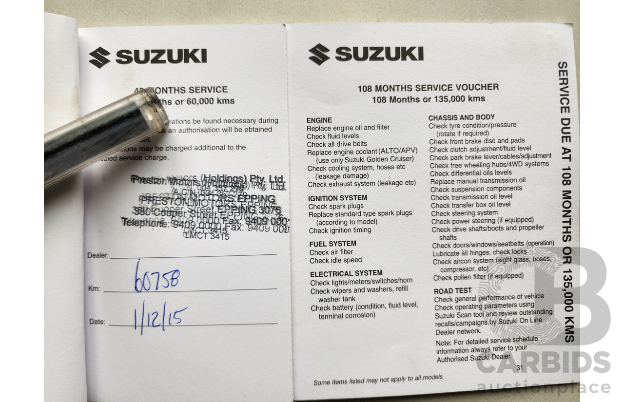 12/2012 Suzuki Swift GL FZ 5d Hatchback Red 1.4L