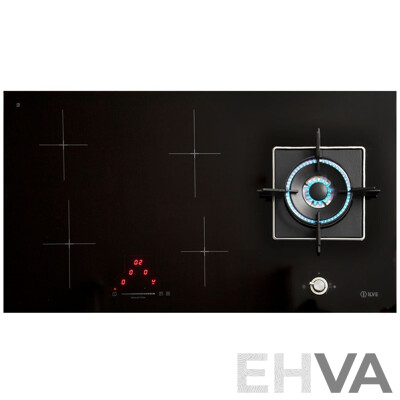ILVE (ILBV941), 90cm Hybrid Induction Cook-top with Natural Gas Wok - RRP $2464.00