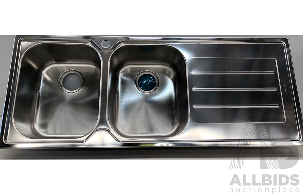 Oliveri (PS171) Double Bowl Top-mount Sink with Drainer