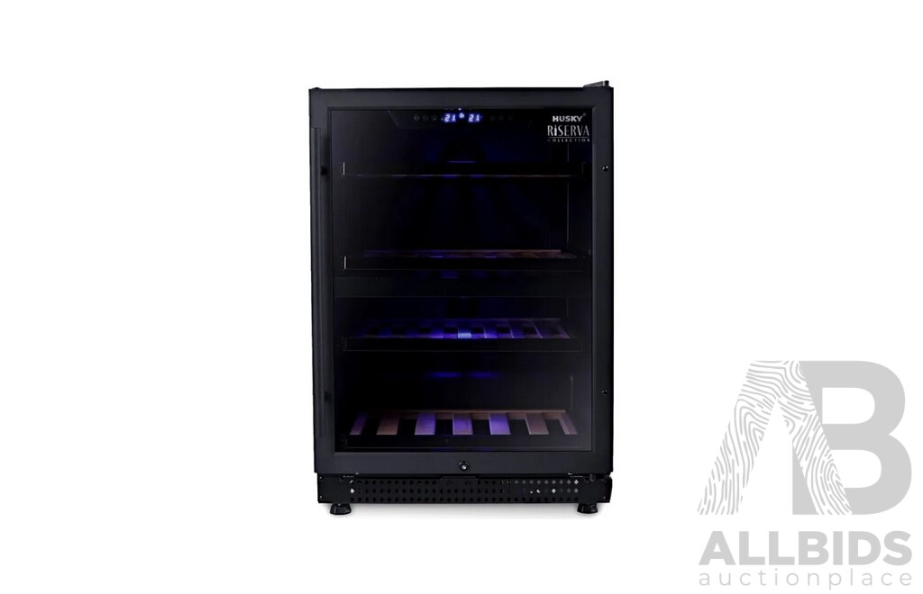 Husky Riserva (HUSWS54DMBZY), 154L Dual Zone Wine Fridge - Matt Black - RRP $1899.00
