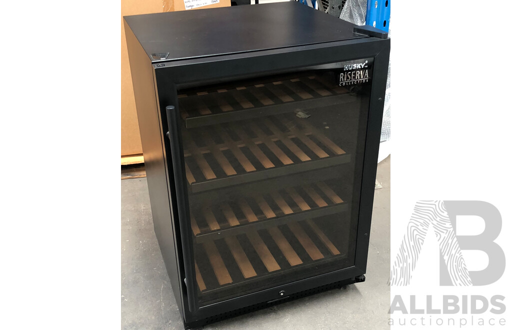 Husky Riserva (HUSWS54DMBZY), 154L Dual Zone Wine Fridge - Matt Black - RRP $1899.00