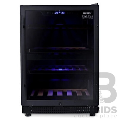 Husky Riserva (HUSWS54DMBZY), 154L Dual Zone Wine Fridge - Matt Black - RRP $1899.00