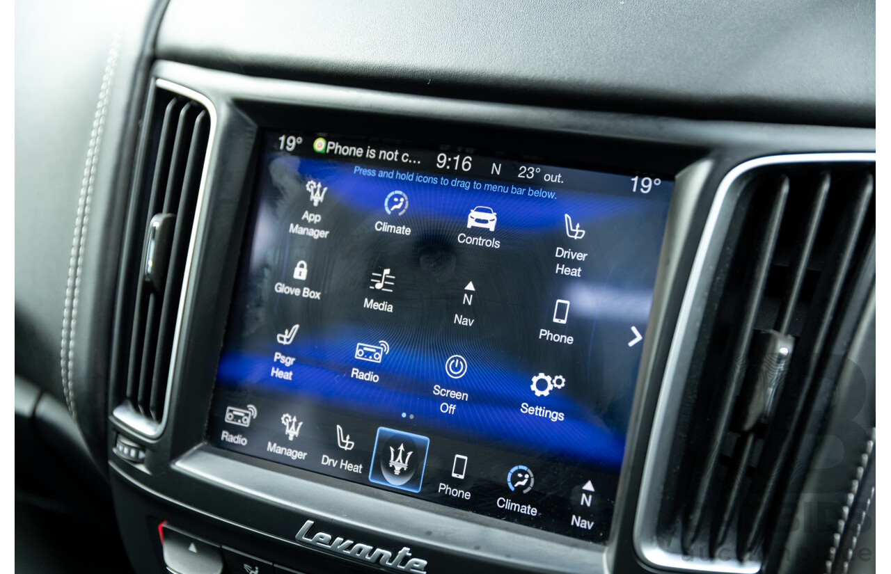 07/2018 Maserati Levante S Granlusso (AWD) M161 MY18 4d Wagon Bianco Neve Twin Turbo V6 3.0L