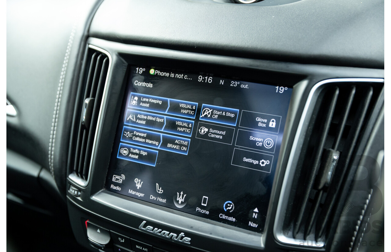 07/2018 Maserati Levante S Granlusso (AWD) M161 MY18 4d Wagon Bianco Neve Twin Turbo V6 3.0L