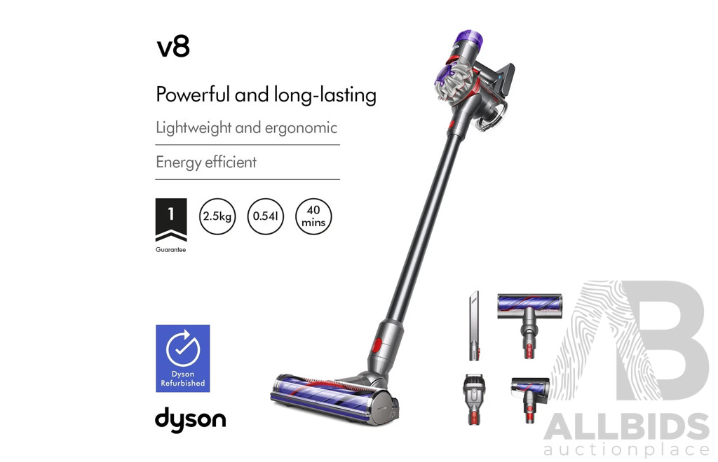 Dyson (394437) V8 Stick Vacuum - ORP $799 (Includes 1 Year Warranty From Dyson)