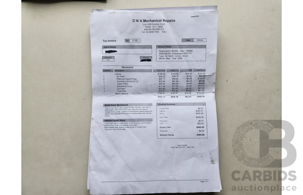 5/2008 Volkswagen Golf GTi 1K MY08 UPGRADE 5d Hatchback Silver 2.0L