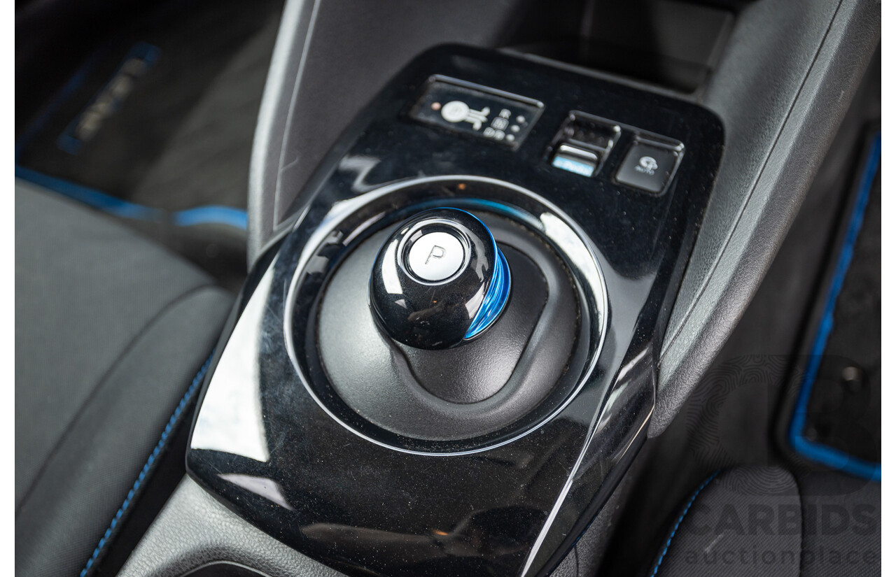 02/2018 Nissan Leaf ZE1 5d Hatchback Ivory Pearl /Dark Blue Pearl Dedicated Electric EV AC110kW - 07/21 Import