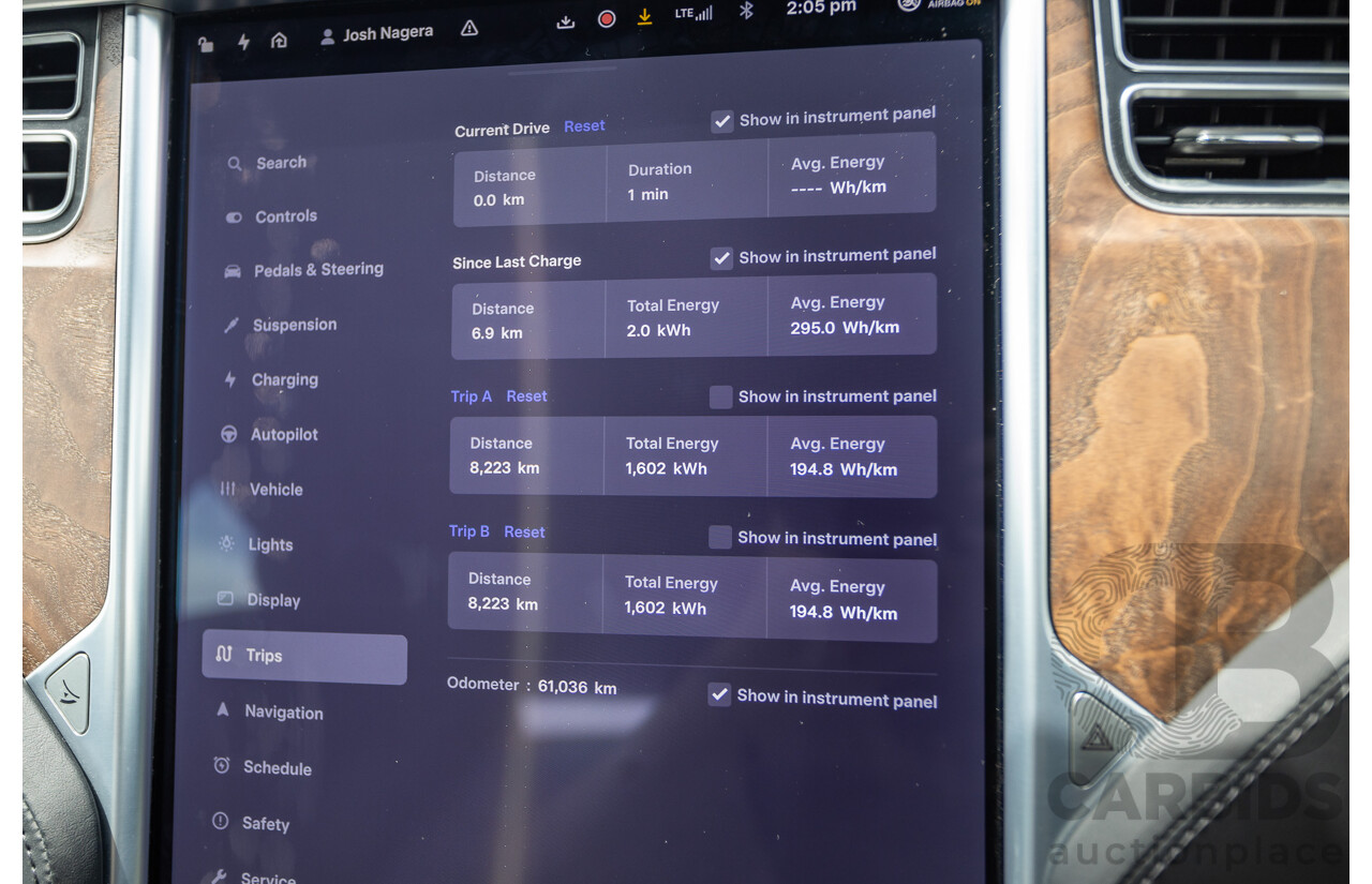 10/2017 Tesla Model S 75 MY17 4D Hatchback Pearl White - Dedicated Electric EV 235kw