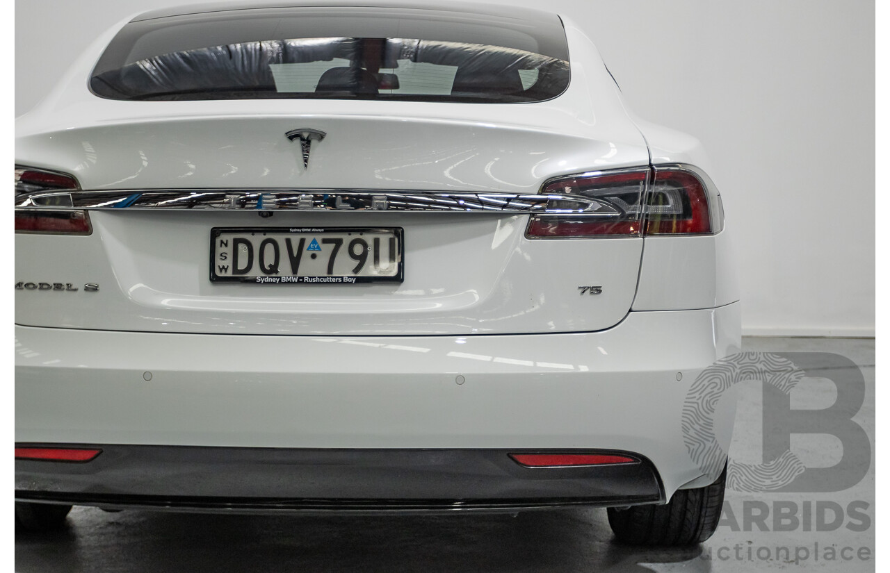 10/2017 Tesla Model S 75 MY17 4D Hatchback Pearl White - Dedicated Electric EV 235kw