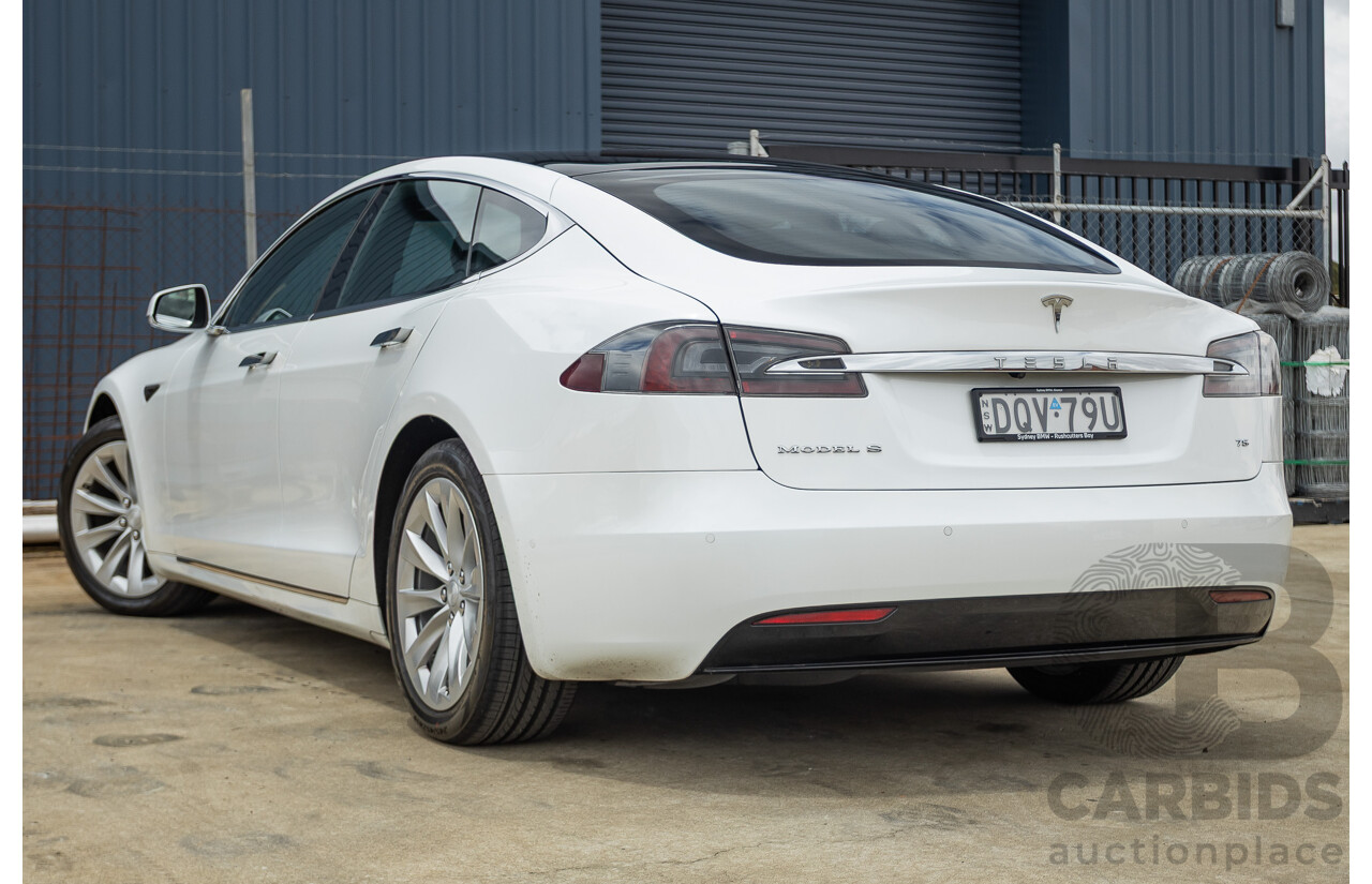 10/2017 Tesla Model S 75 MY17 4D Hatchback Pearl White - Dedicated Electric EV 235kw