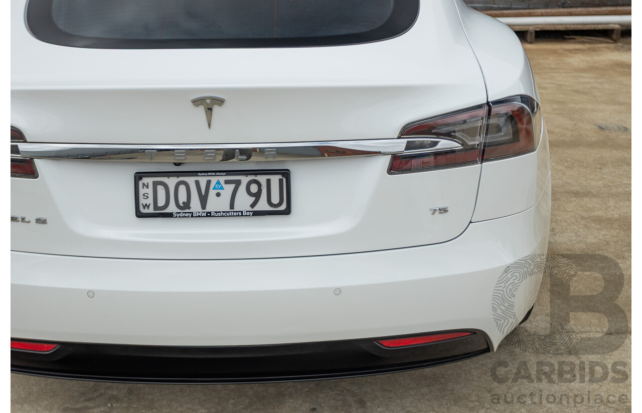 10/2017 Tesla Model S 75 MY17 4D Hatchback Pearl White - Dedicated Electric EV 235kw