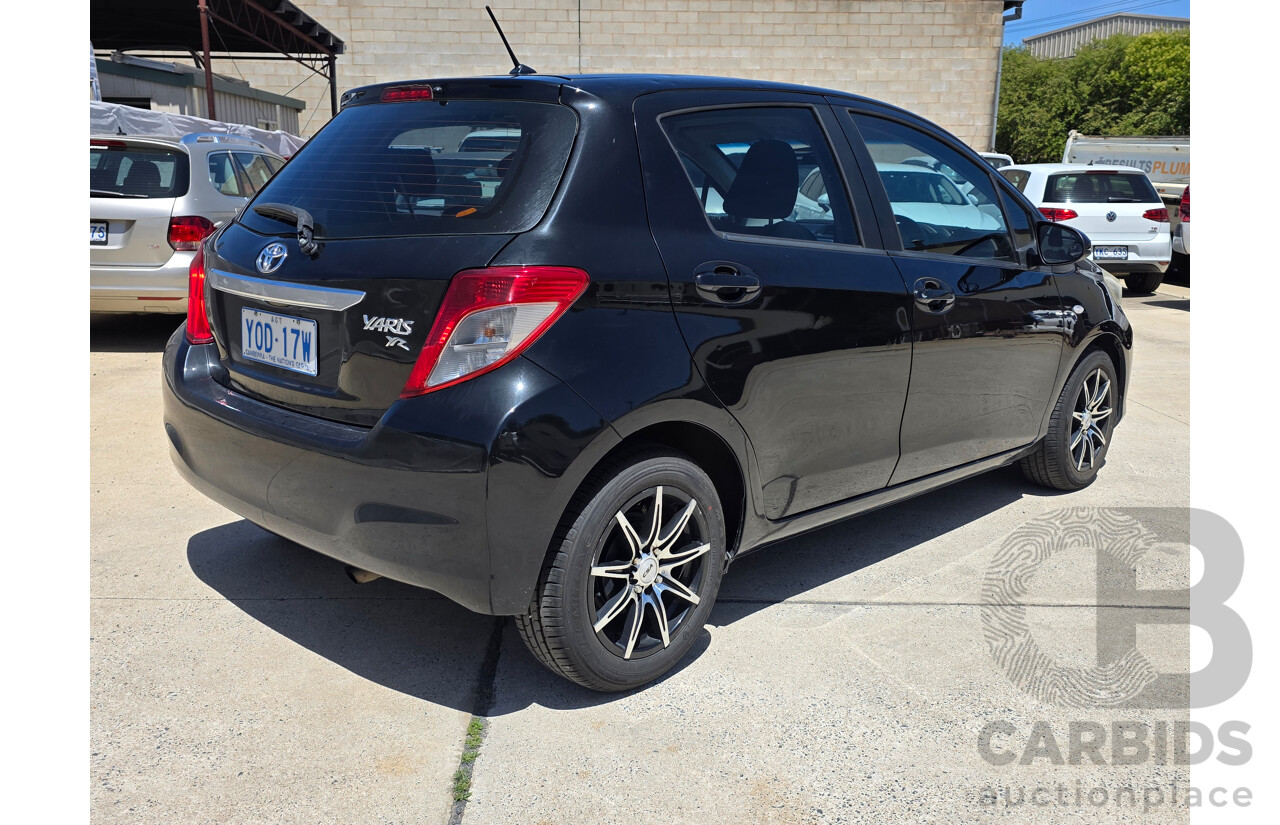 12/2011 Toyota Yaris YR NCP130R 5d Hatchback Black 1.3L