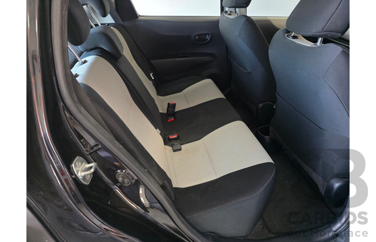 12/2011 Toyota Yaris YR NCP130R 5d Hatchback Black 1.3L