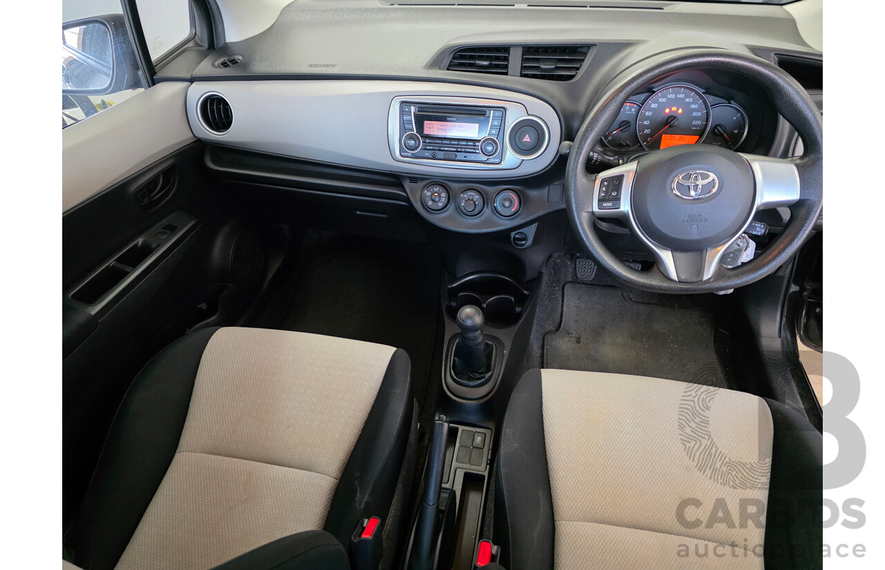 12/2011 Toyota Yaris YR NCP130R 5d Hatchback Black 1.3L