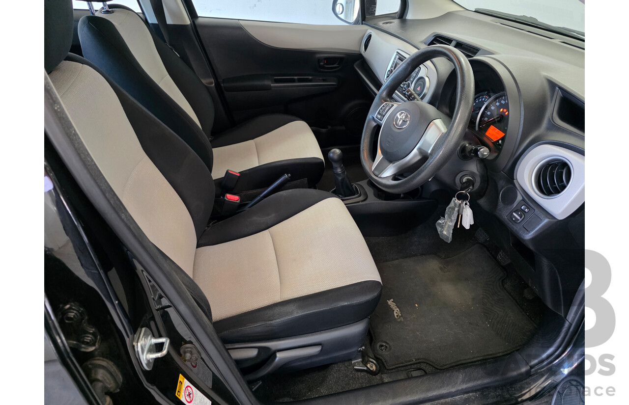 12/2011 Toyota Yaris YR NCP130R 5d Hatchback Black 1.3L