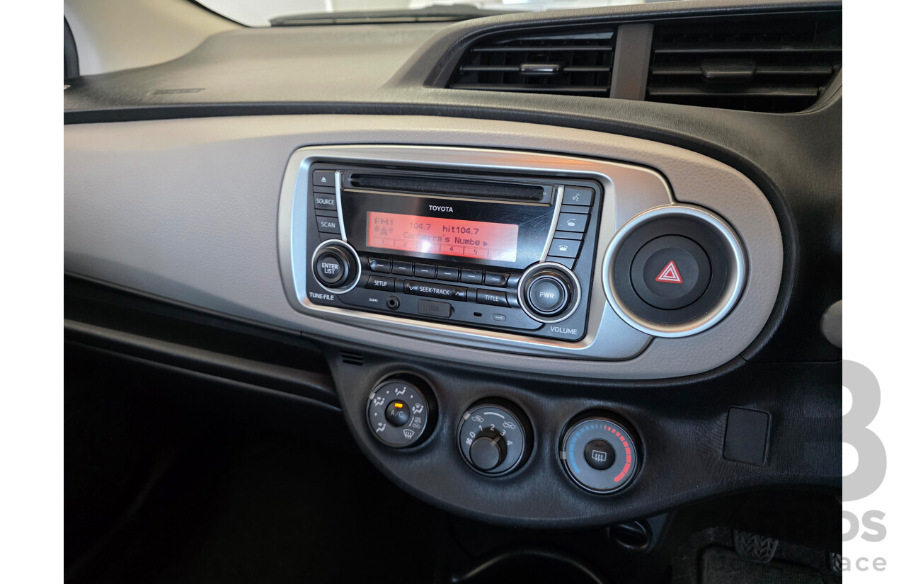 12/2011 Toyota Yaris YR NCP130R 5d Hatchback Black 1.3L